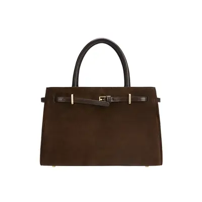 Espresso Suede Mini Book Tote