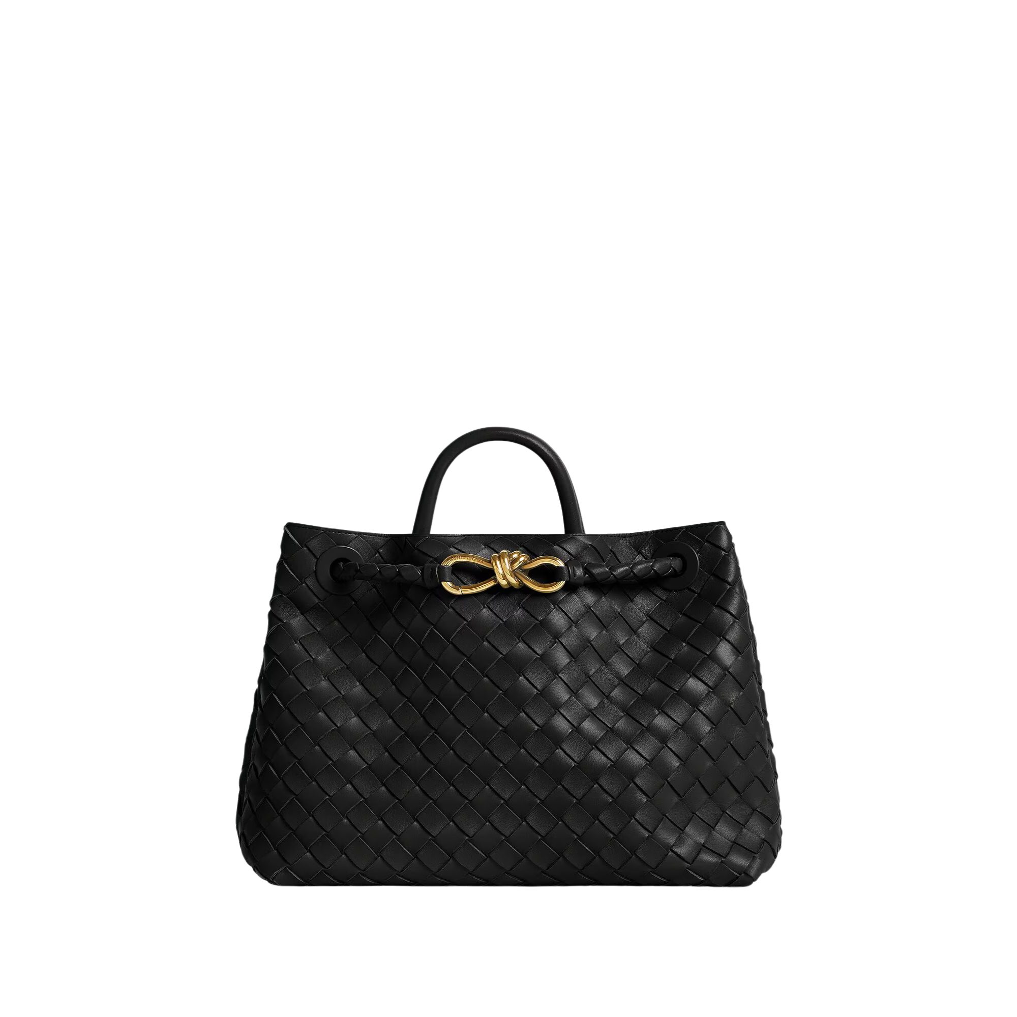 Andiamo Black Woven Leather Bag