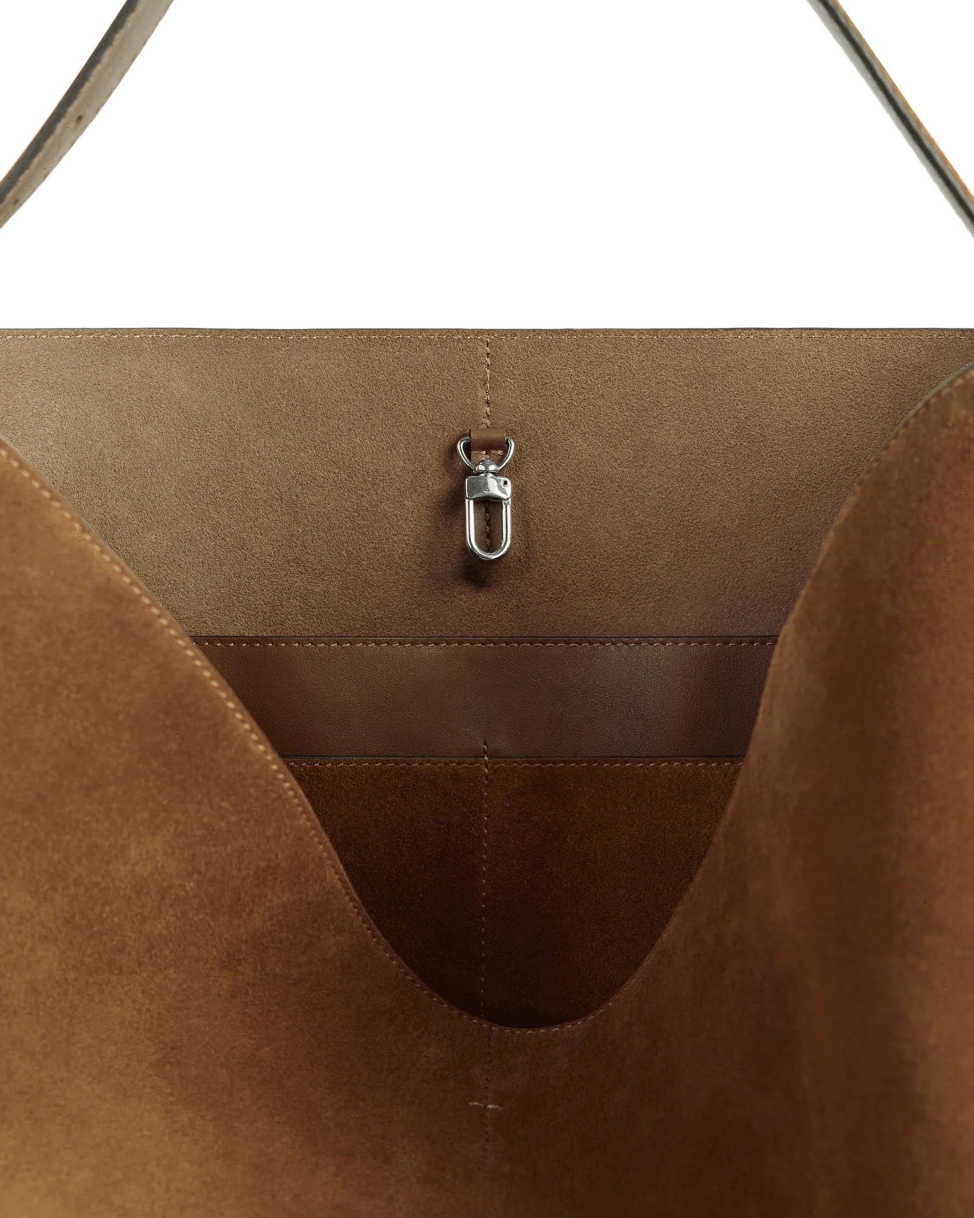 Belted Suede Tote – Adjustable Desert Tan Shoulder Bag