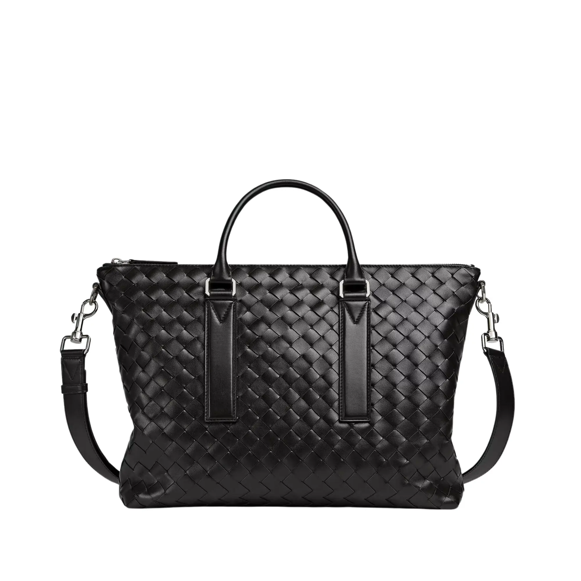 Intrecciato Soft Briefcase in Black laptop bags for Men Levant