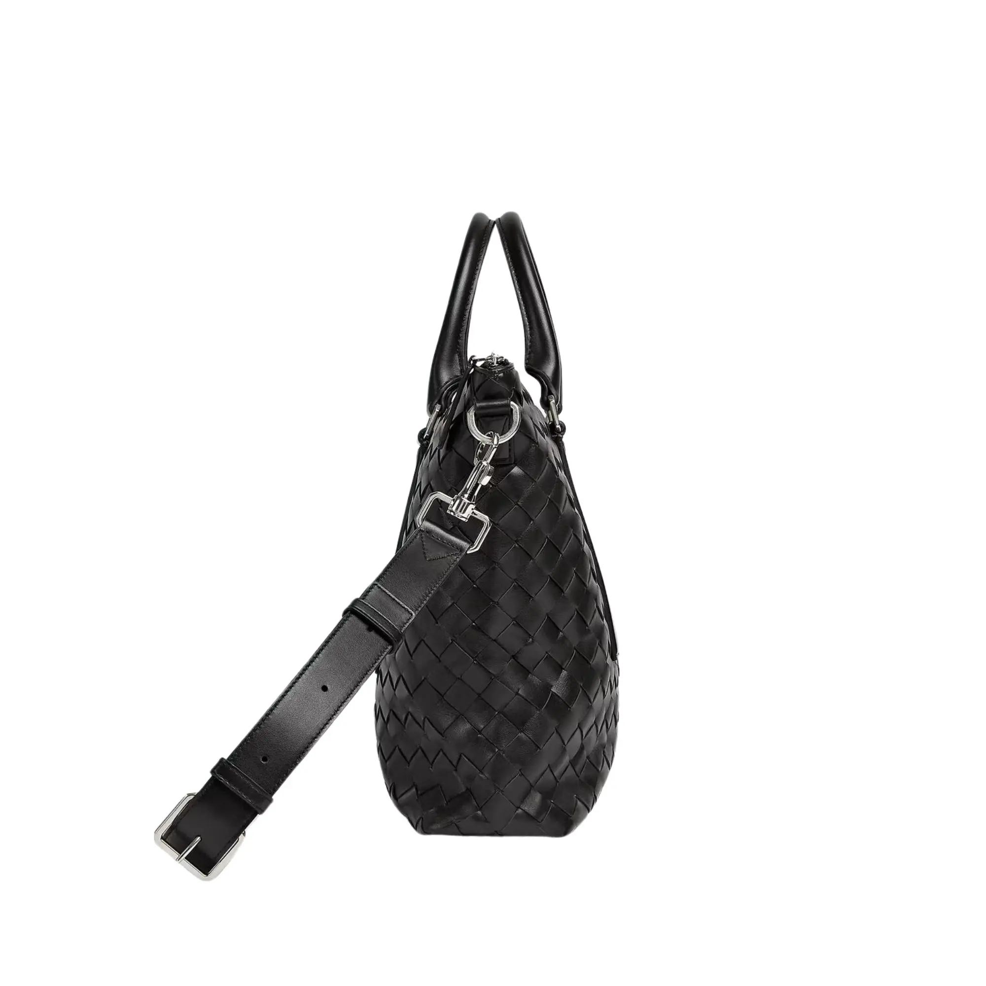 Intrecciato Soft Briefcase in Black laptop bags for Men Levant