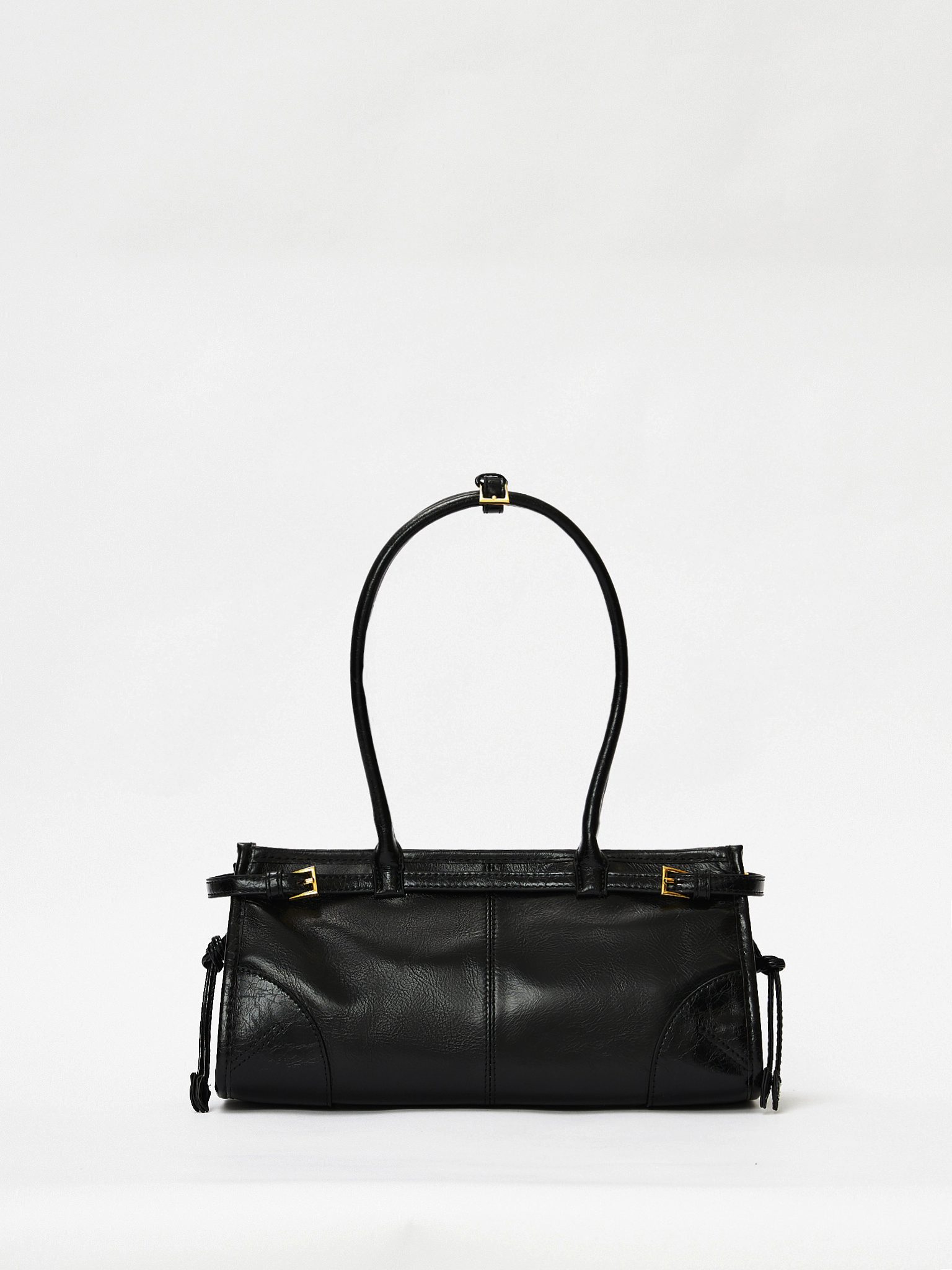 LEATHER Y2K HANDBAG Prada Small Shoulder Bag - Black