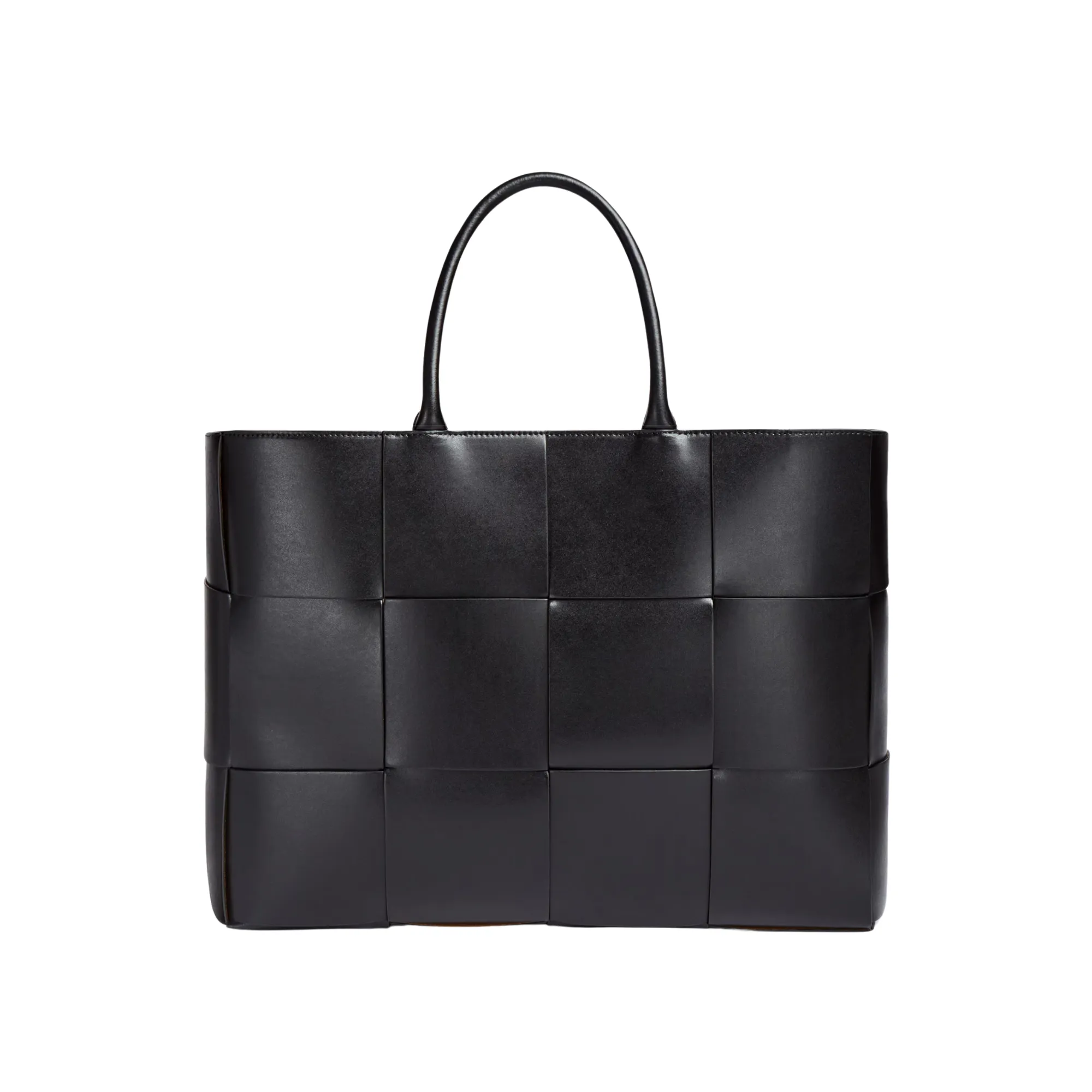 Large intreccio leather tote bag.