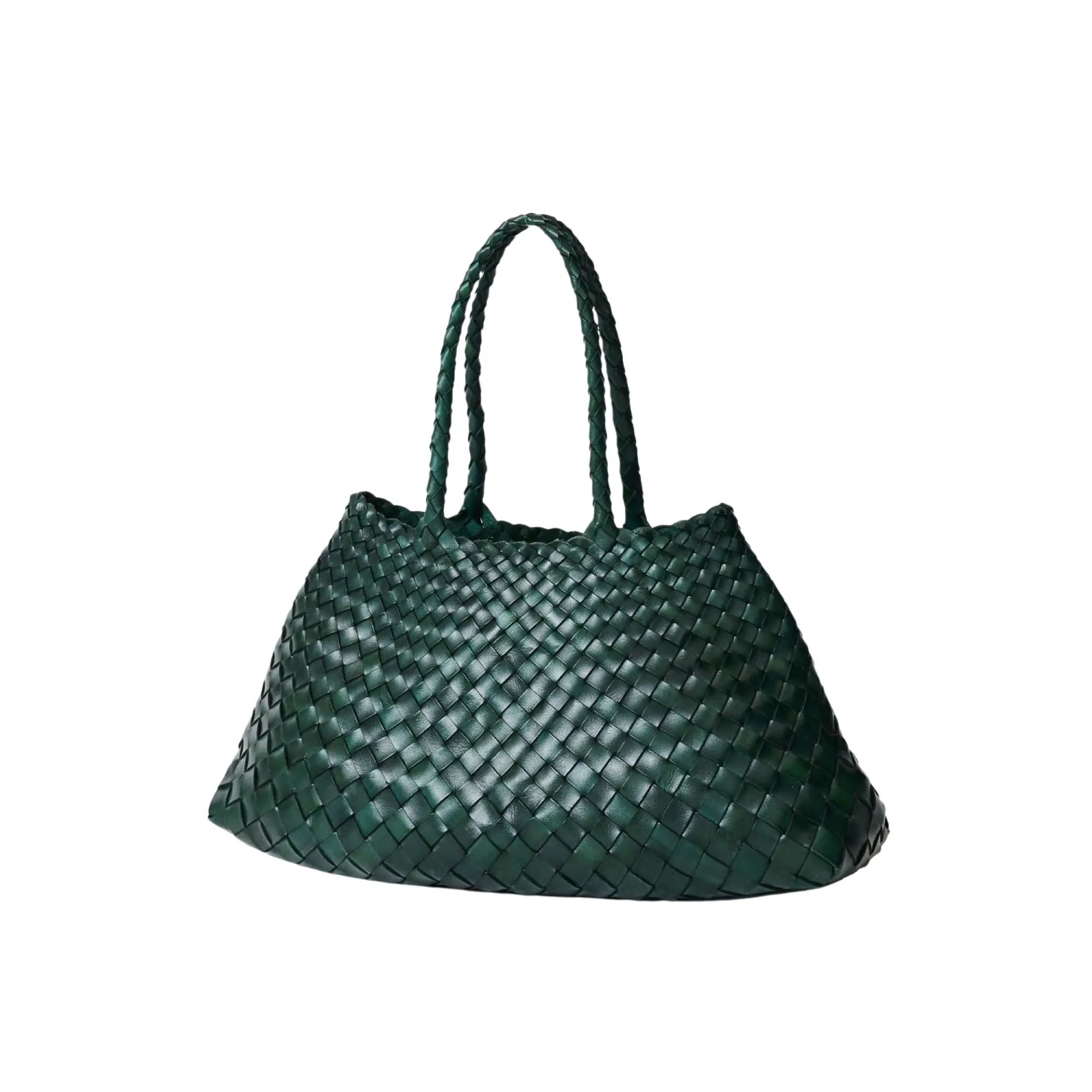 Santa Croce Big Forest Green Bag - Levant Leather