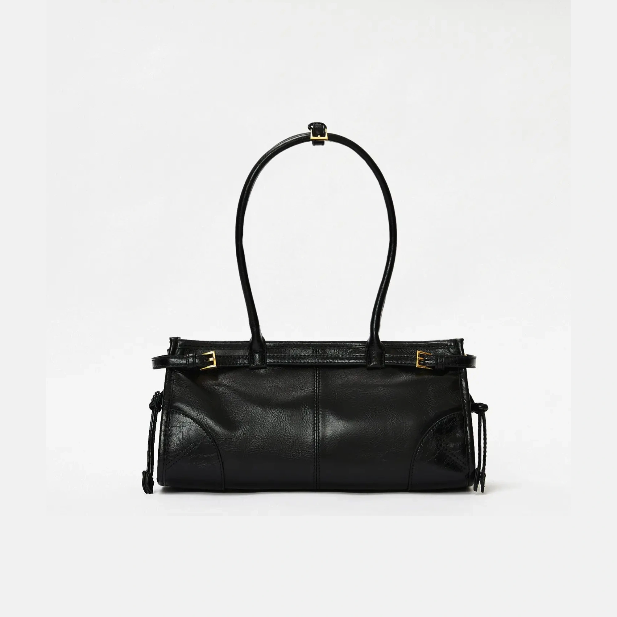 Small-Leather-Shoulder-Bag-Y2K-Double-Buckle-Black-LWG-Gold.webp