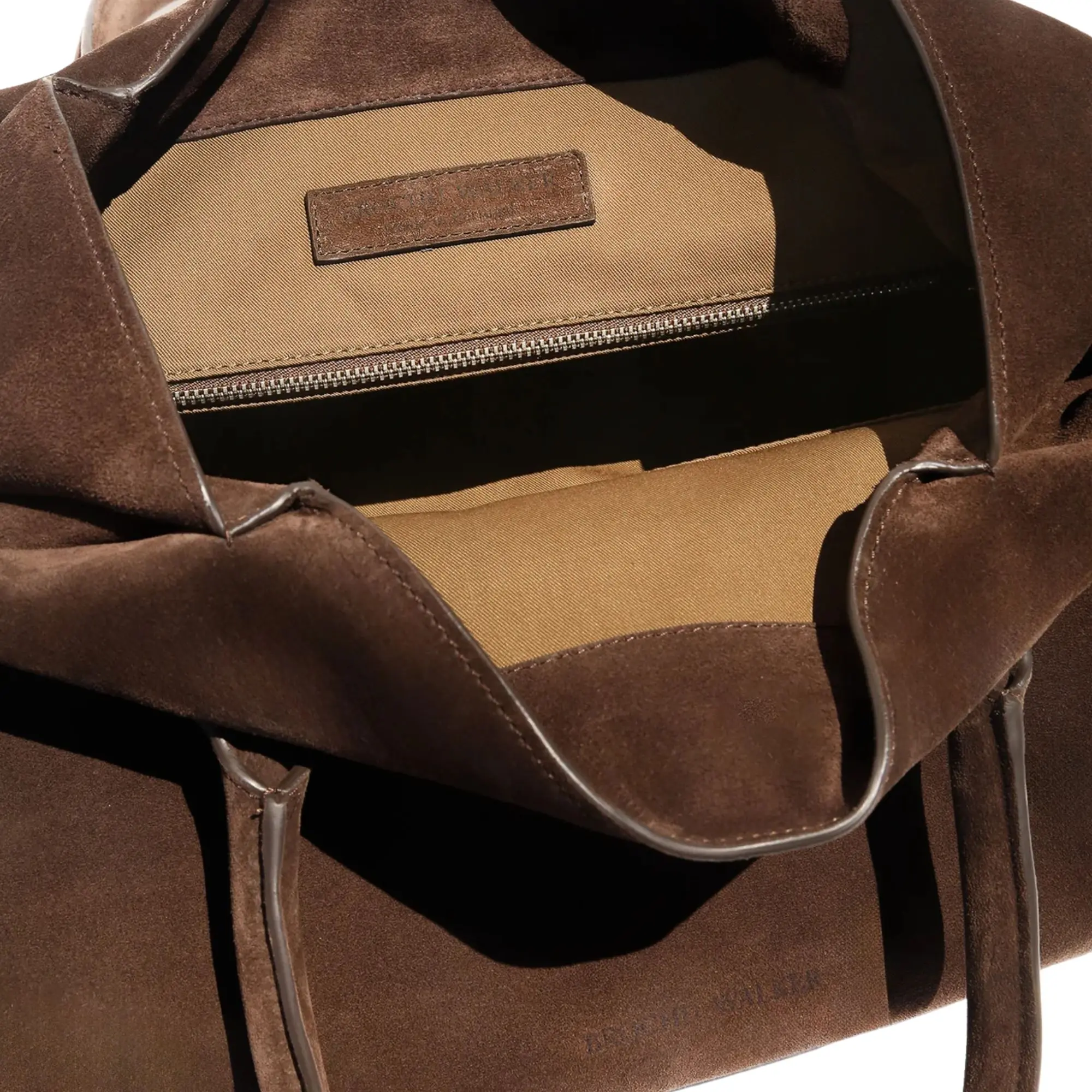 The Everyday Tote Bag Brown Suede Levant Leather