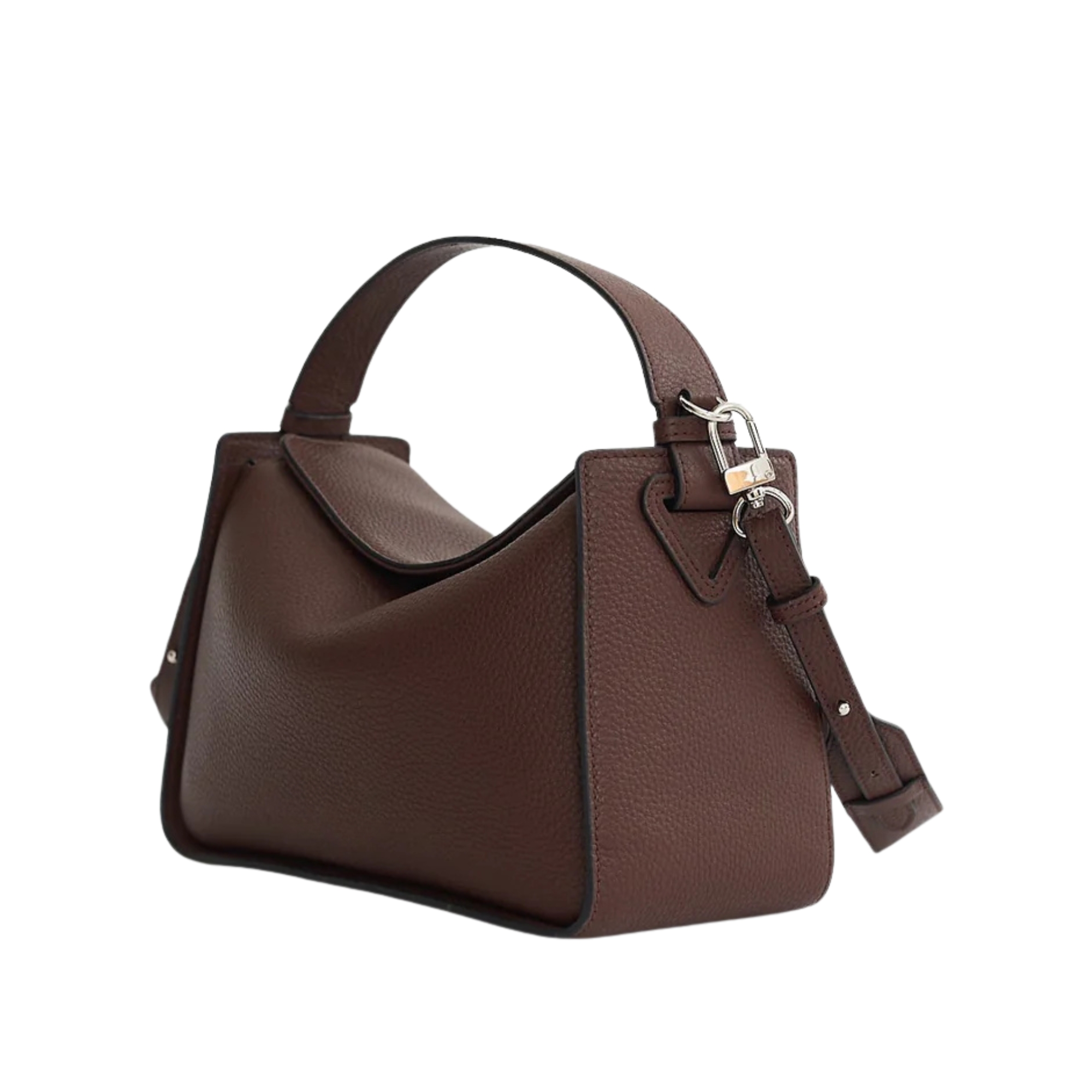 Interior-view-of-Clementine-Bag-in-Coffee-with-zip-and-slip-pockets-Levant-Leather.