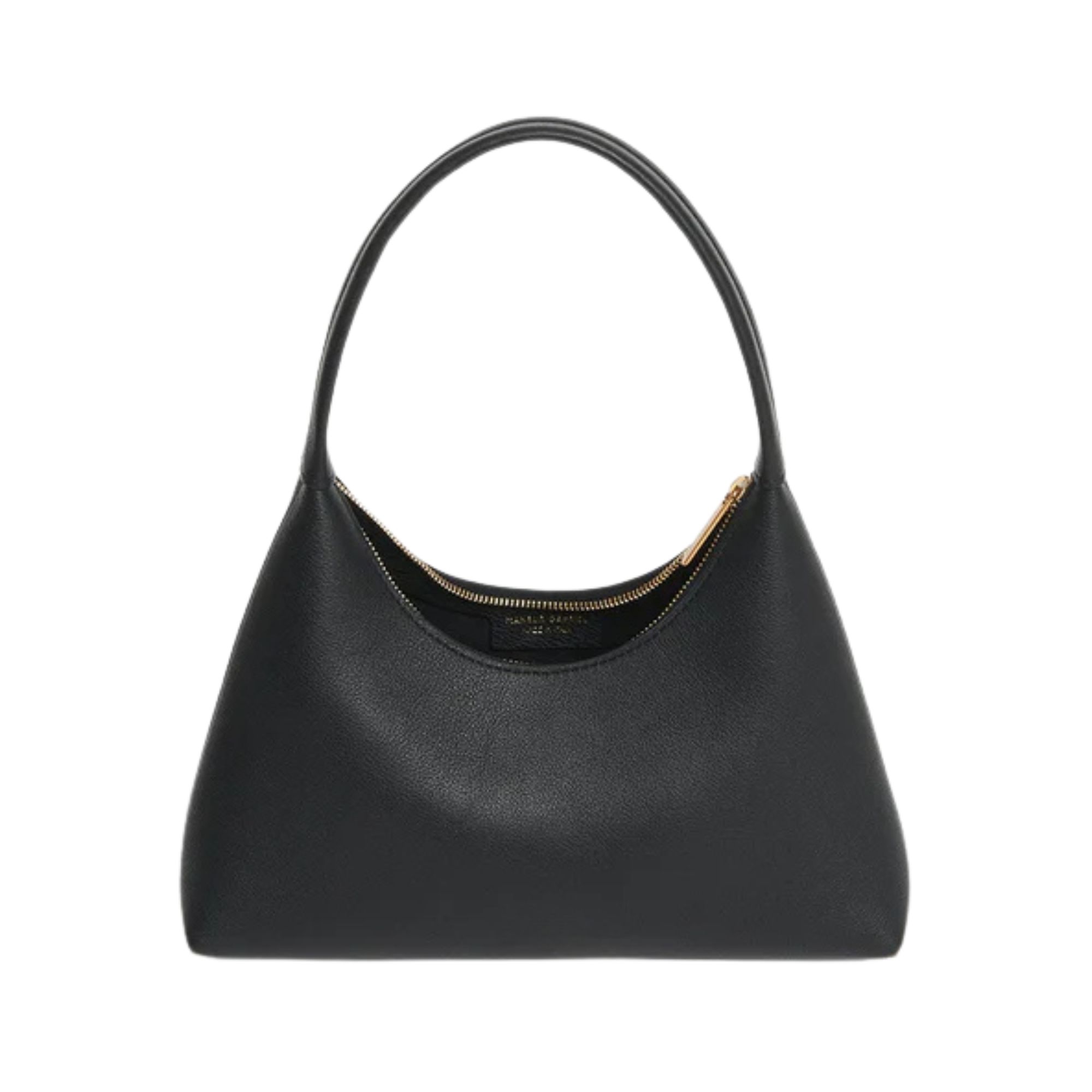 Mini-Candy-Bag-in-black-Italian-leather-with-top-zip-and-slouchy-hobo-design