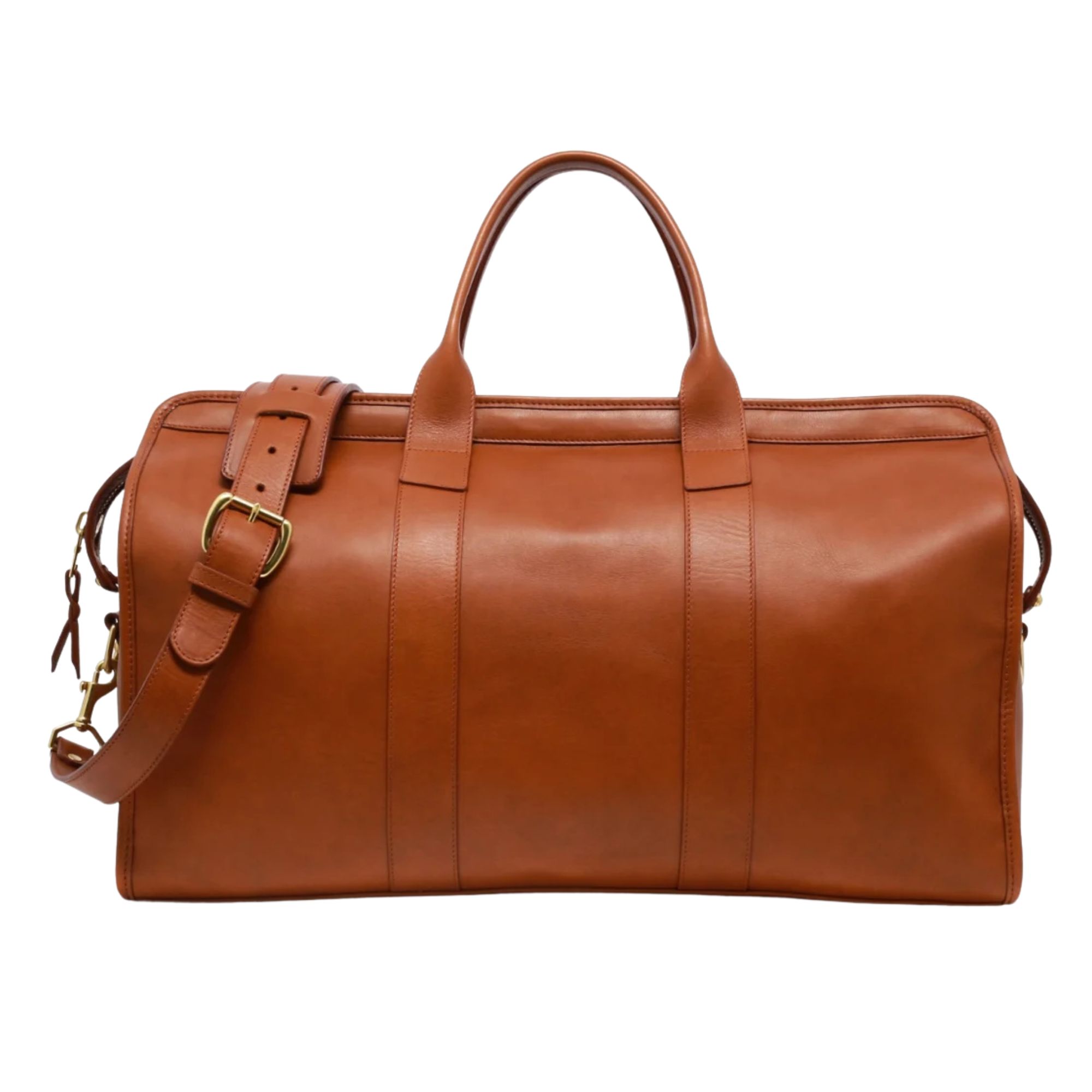 Signature-Travel-Duffle-Bag-in-Cognac-Leather-–-Front-View.