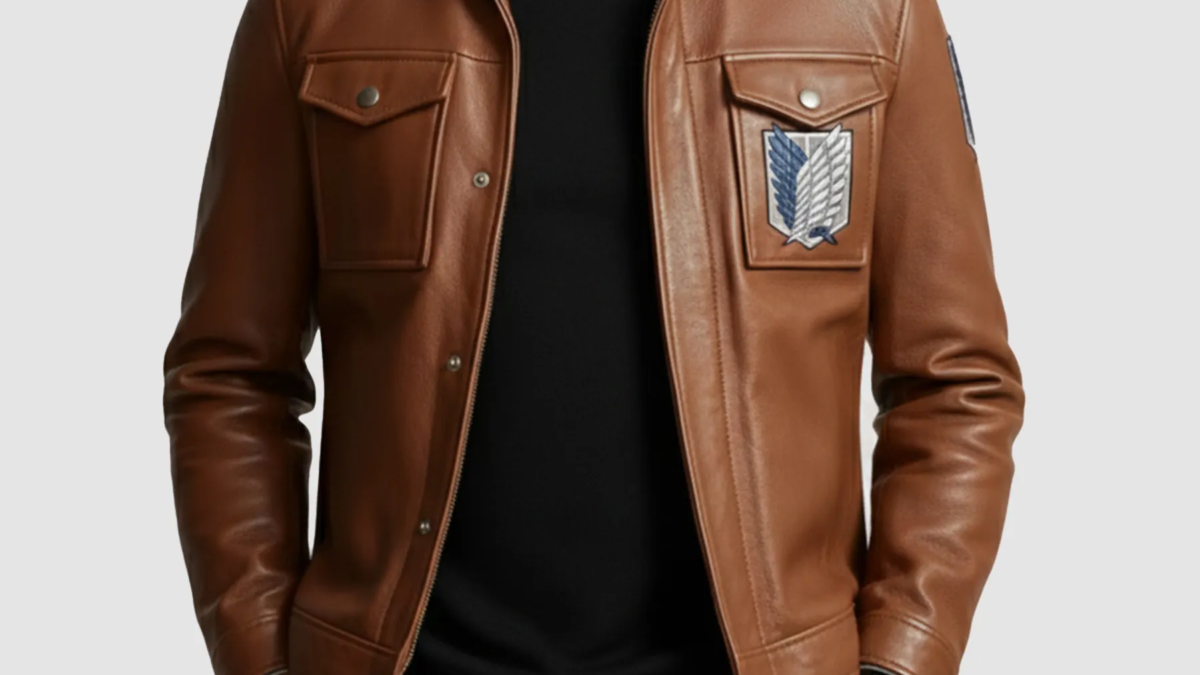 Attack On Titan Shingeki No Kyojin Legion Scouting Corps Cosplay Jacket – Brown, Polyester/Cotton