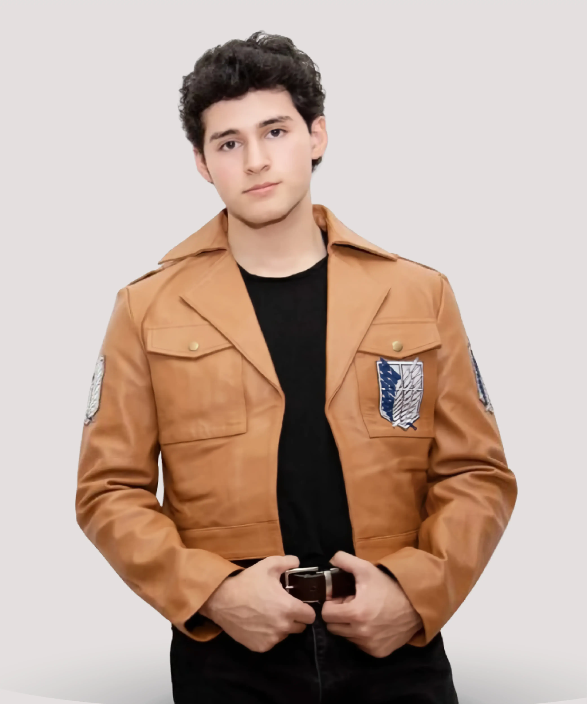 Zoomed-detail-of-snap-closed-chest-pocket-and-metal-zipper-on-AOT-Scout-jacket-combining-functionality-with-cosplay-ready-aesthetics