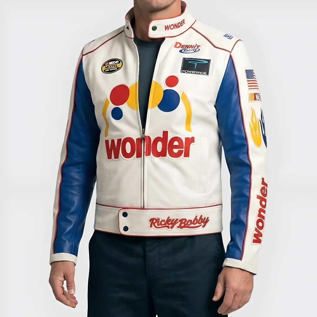 alladega Nights couples costume with Ricky Bobby jacket and partner outfit for Halloween