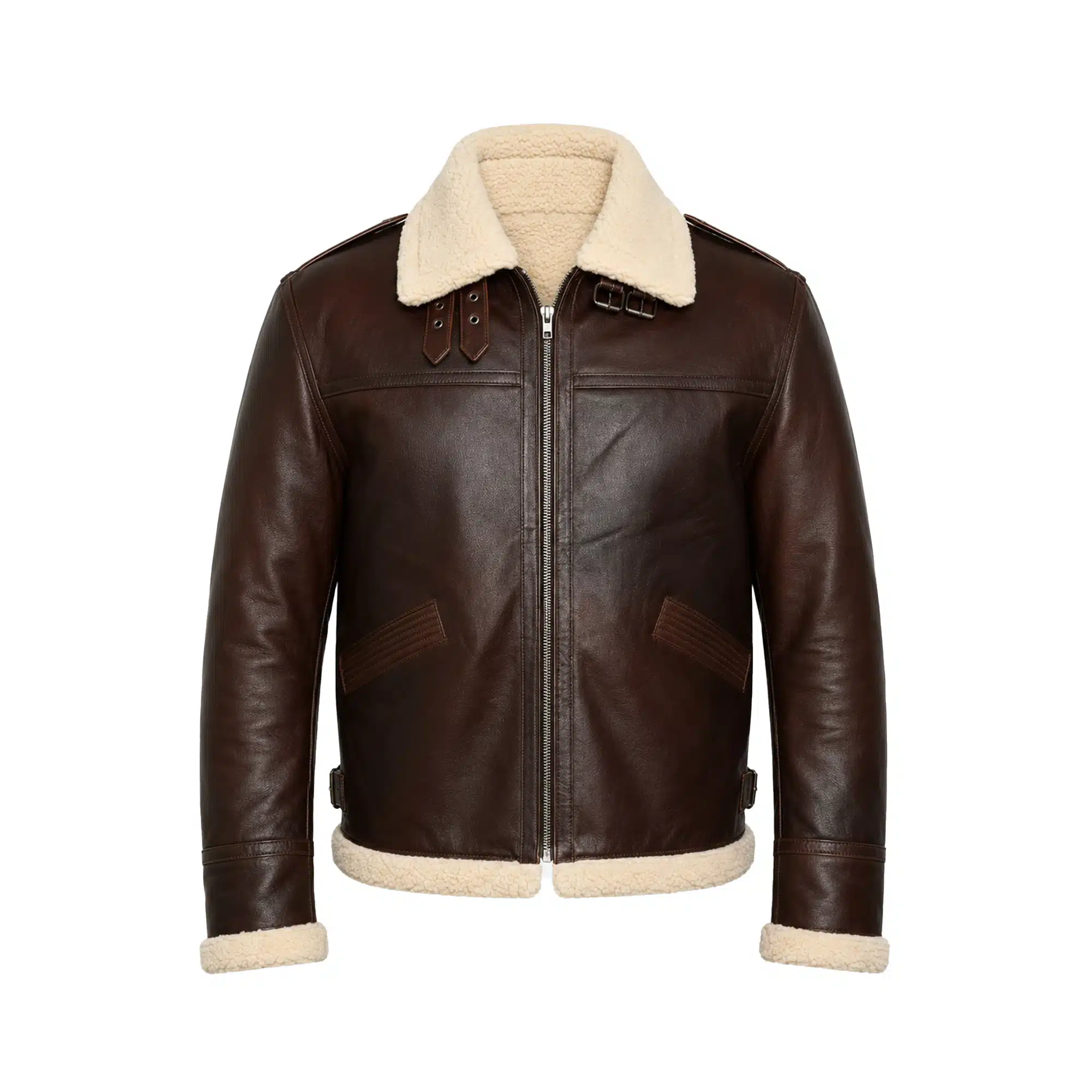 Men's Brown Resident Evil 4 Leon Kennedy Leather Jacket