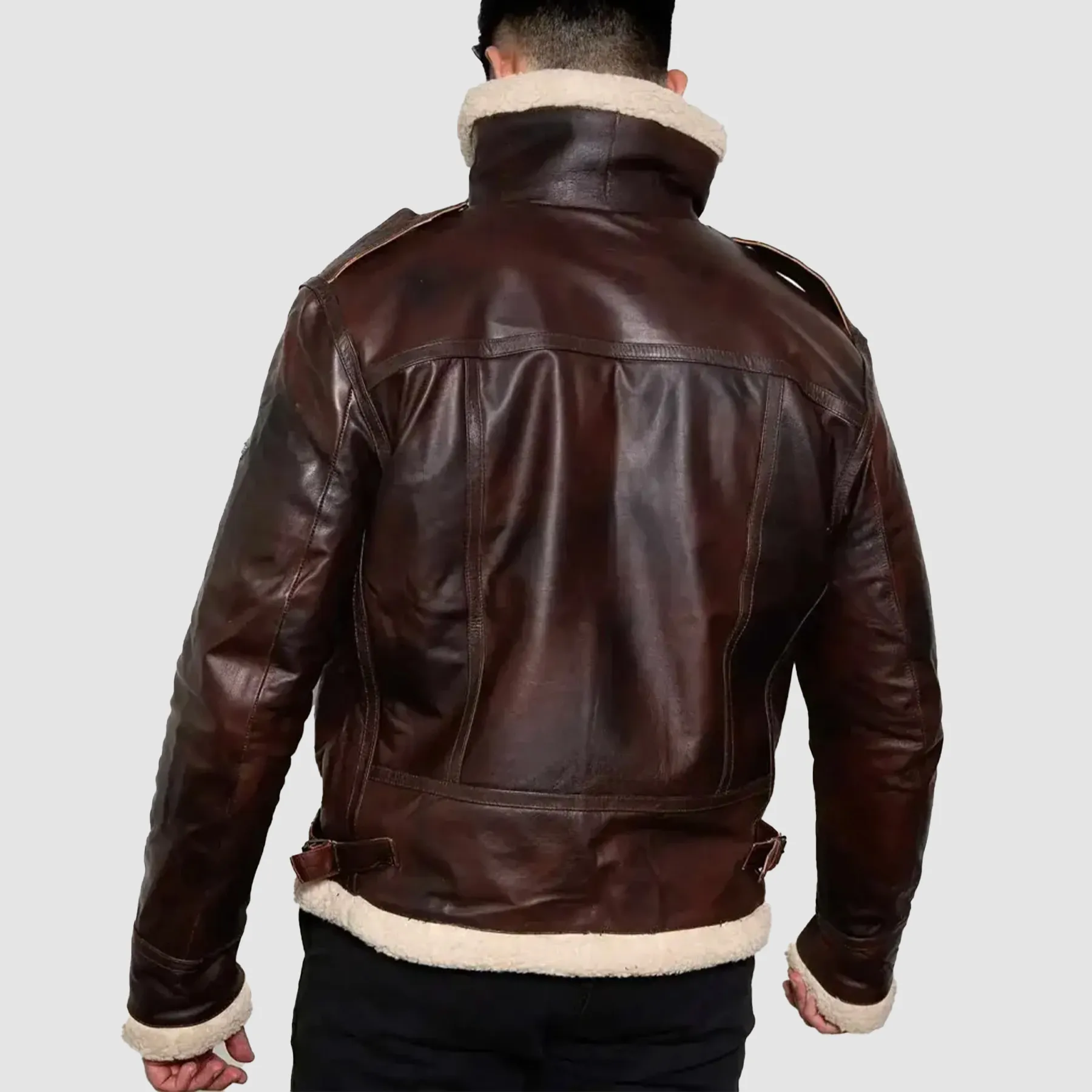 Leon-Kennedy-leather-jacket-styled-with-casual-outfit-emphasizing-versatile-bomber-jacket-design-and-authentic-Resident-Evil-4-appeal.