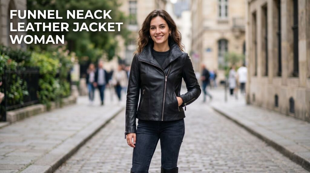 What is a Funnel Neck Leather Jacket