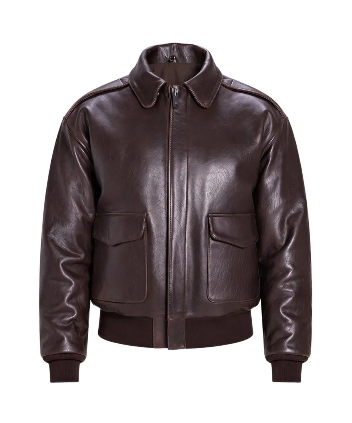 Leather Flight Jacket Men's A-2 Vintage Brown Bomber | Buy Now