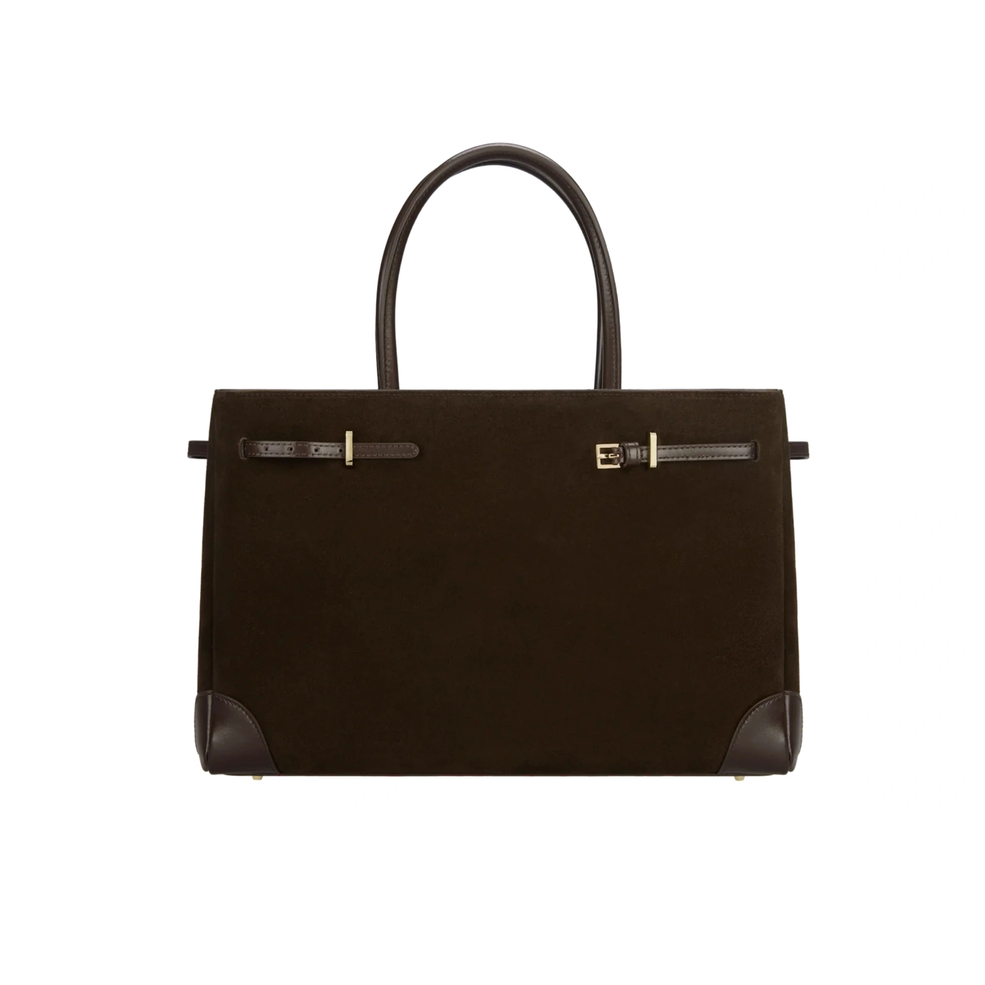 Espresso Suede 1622 Book Tote 1 - Levant Leather