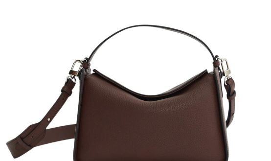 Clementine-Bag-in-Coffee-worn-crossbody-showcasing-curved-shape-and-rich-leather-texture